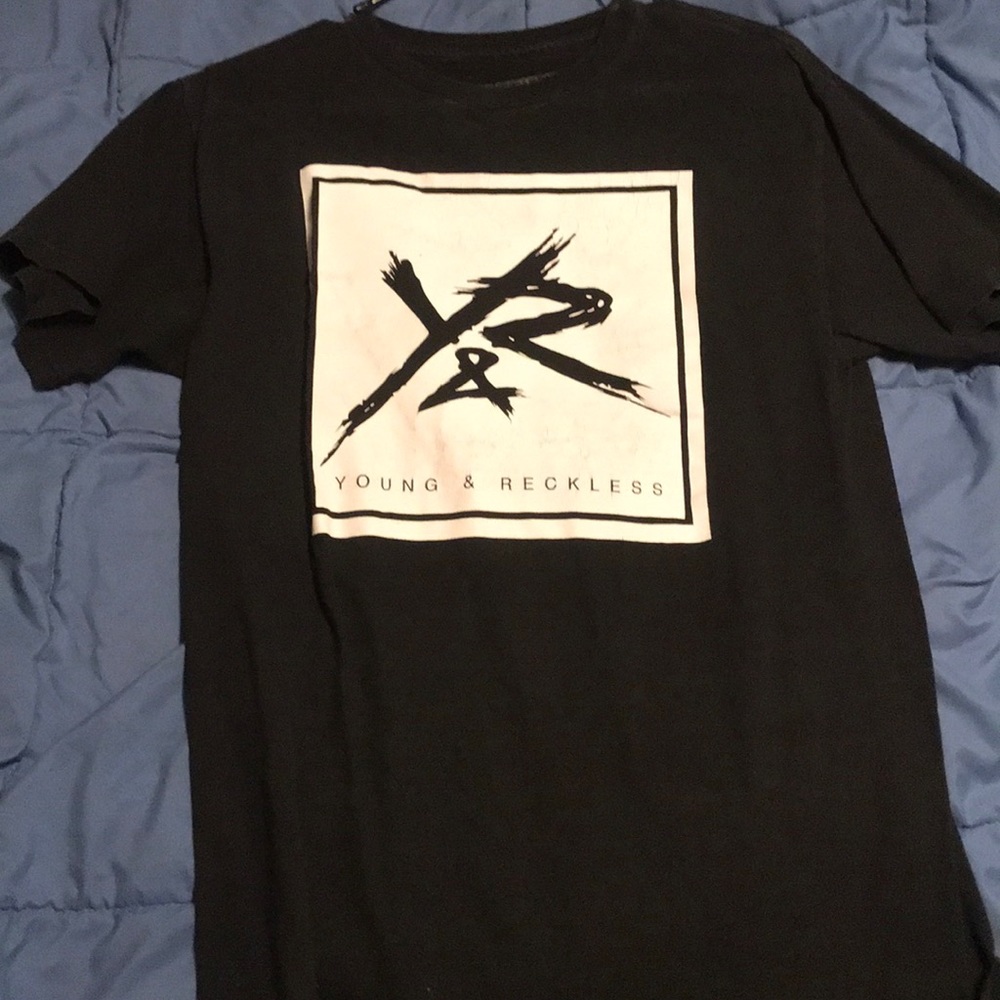 young and reckless black tee